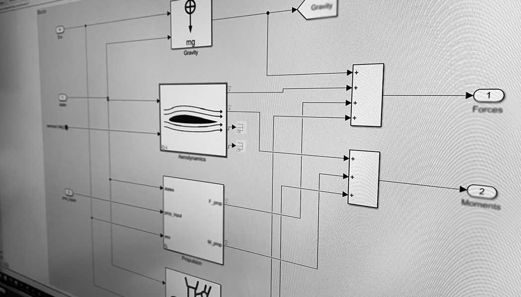 Flow diagram on a monitor`